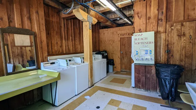 Maytag washing machines in a laundry room